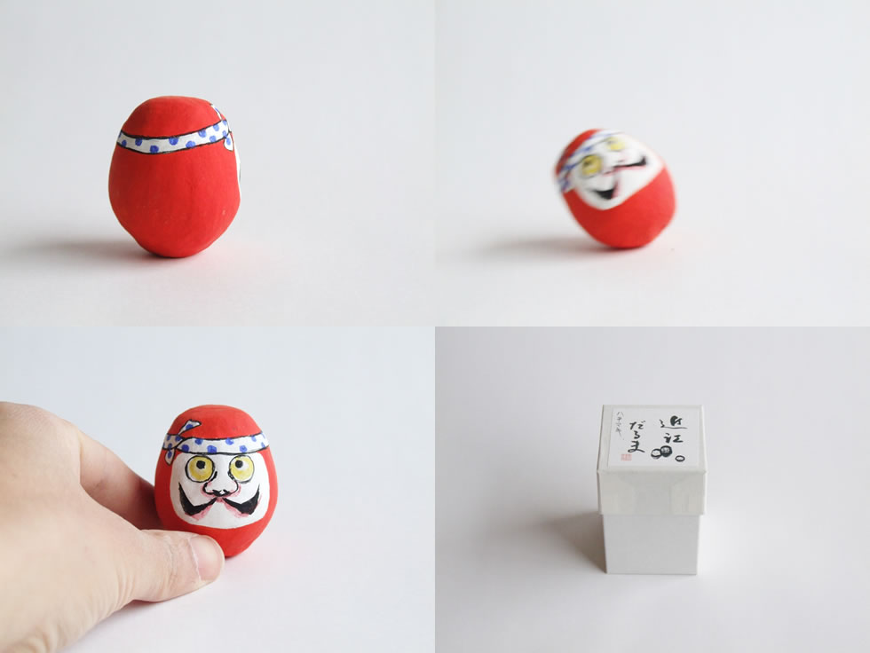 楽天市場】郷土玩具 民藝 滋賀県 近江だるまハチマキだるま : おまめ