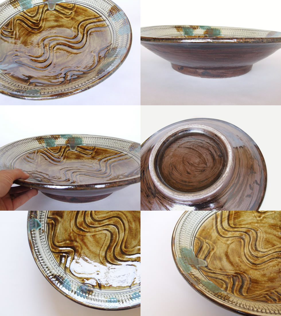 楽天市場】【やちむん 民藝】【大宜味窯 菅原謙】尺五皿 指掻きに飛鉋