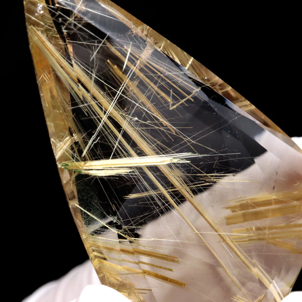 楽天市場】ゴールド ルチルクォーツ ルース 裸石 20.6g AAAAAA 金針