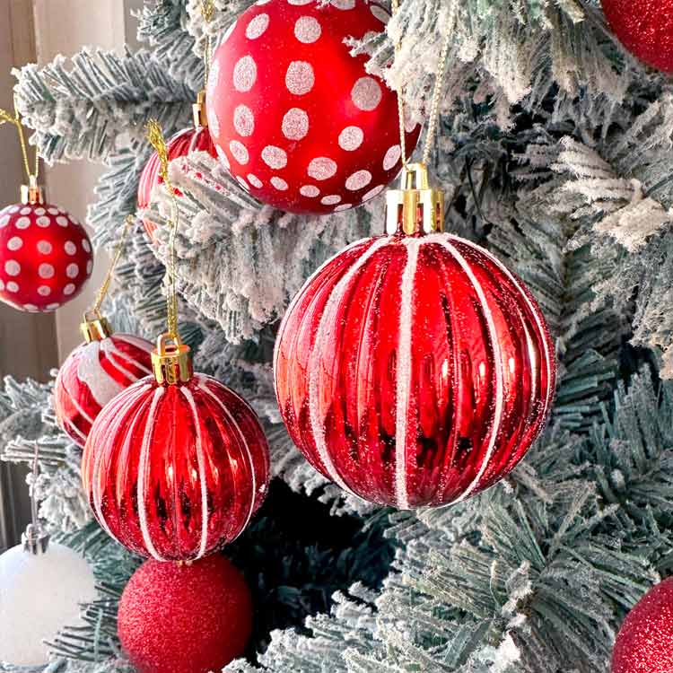 楽天市場】6cm セット 飾り 30個セット オーナメントセット ラメ