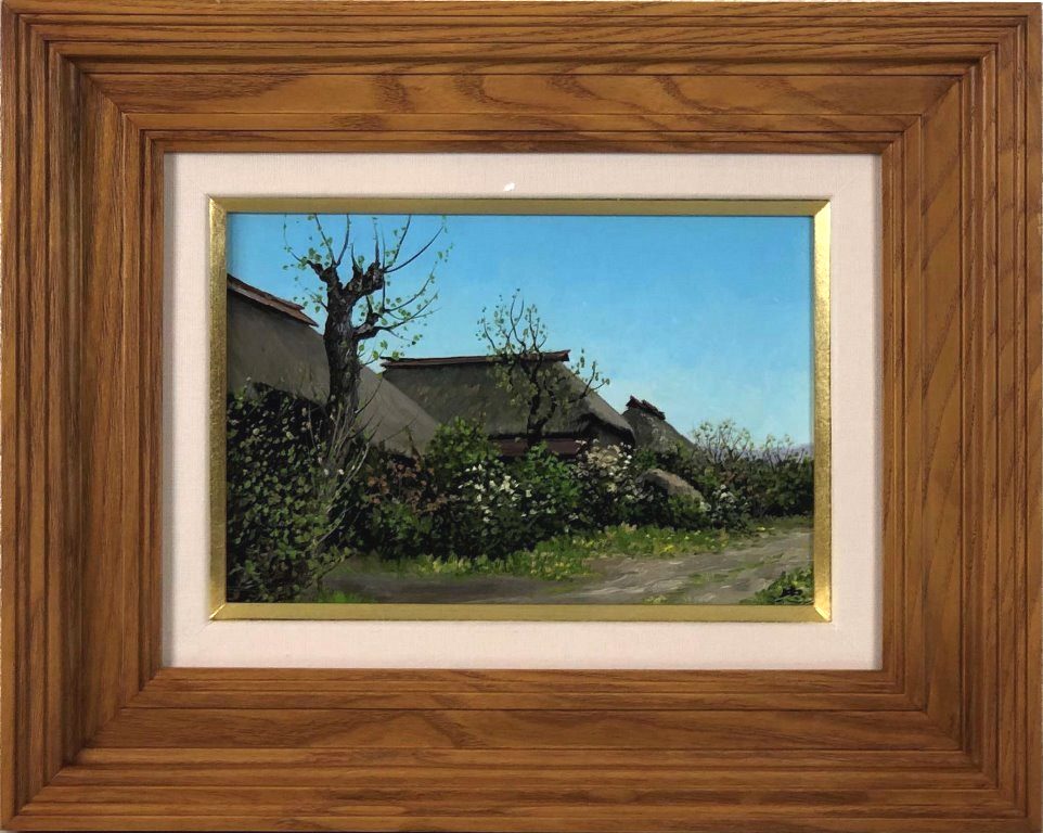 佐藤鐵仙「イブの誘惑 B」陶板に油彩 油絵 サイン入り 中古 美品