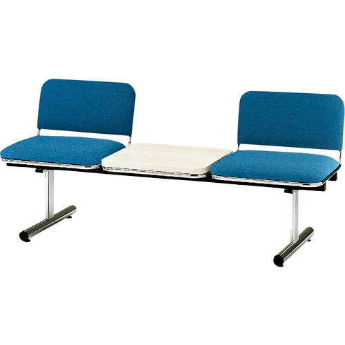 TOKIO ロビーチェア 2人掛テーブル付 ネイビー ( FTL-2T NV ) 藤沢工業