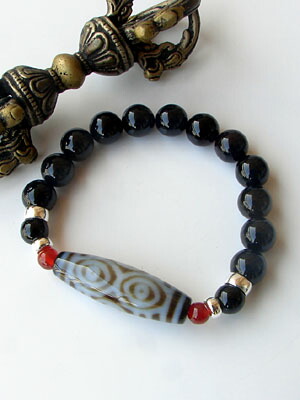 楽天市場】天珠 パワーストーン ブレスレット / 龍眼天珠 シルバー925