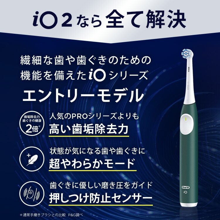 楽天市場】ブラウン オーラルB 電動歯ブラシ iO2 グリーン |Braun Oral