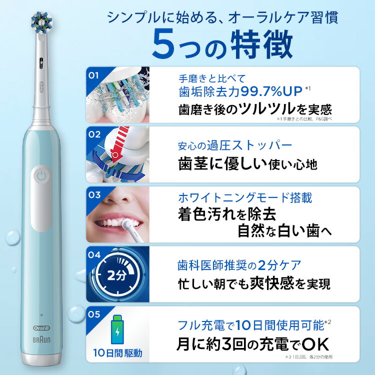 楽天市場】電動歯ブラシ ブラウン オーラルB プロ 1替えブラシセット