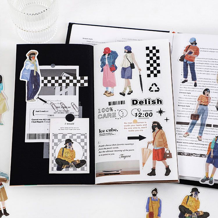 可愛いい❤️❤️人物マステフレークシール( ⸝⸝•ᴗ•⸝⸝ )169 【公式