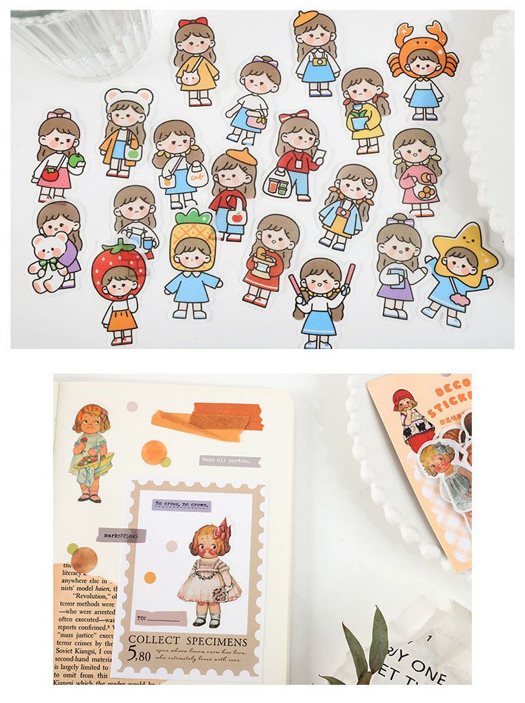 可愛いい❤️❤️人物マステフレークシール( ⸝⸝•ᴗ•⸝⸝ )148