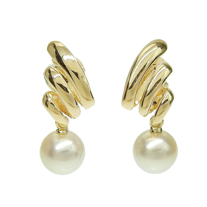 楽天市場】TASAKI タサキ デザイン パール ピアス K18YG 750 イエロー