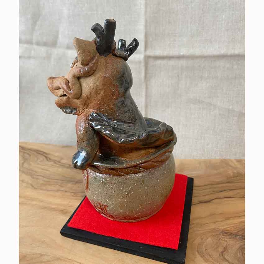 楽天市場】*常滑焼作家 間野文子作 笑門（A） /干支 辰 たつ 縁起物