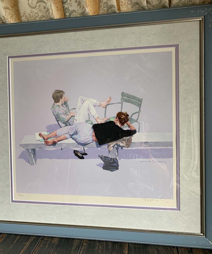 笹倉鉄平 風景画 手描き 10号 表裏サイン 印譜 額装 骨董 絵画 笹倉