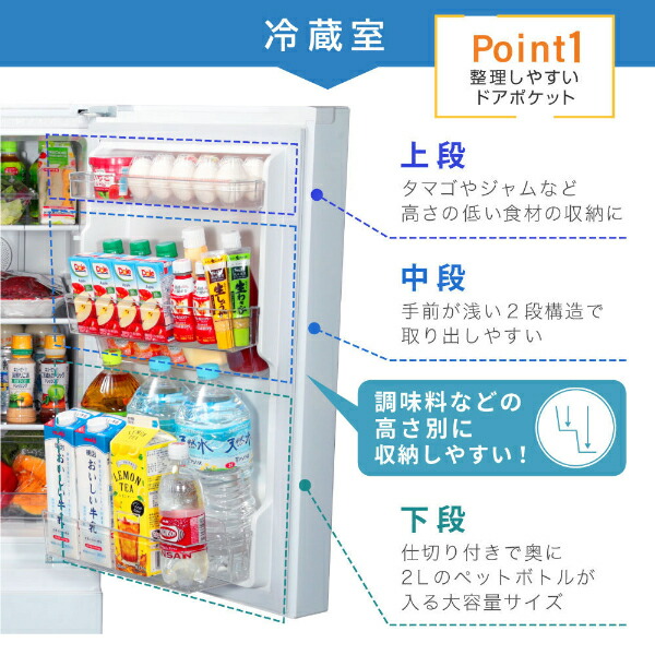 楽天市場】【期間限定5%OFFクーポン 2/11 10時まで】 冷蔵庫 156L 2