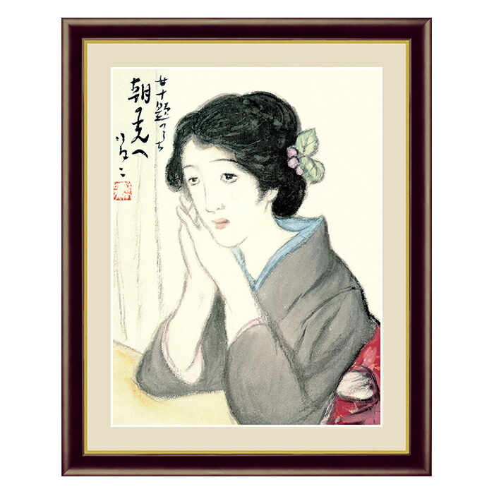 竹久夢二「女性画」美人画 素描 掛軸 紙本：大正ロマン 竹久夢二「