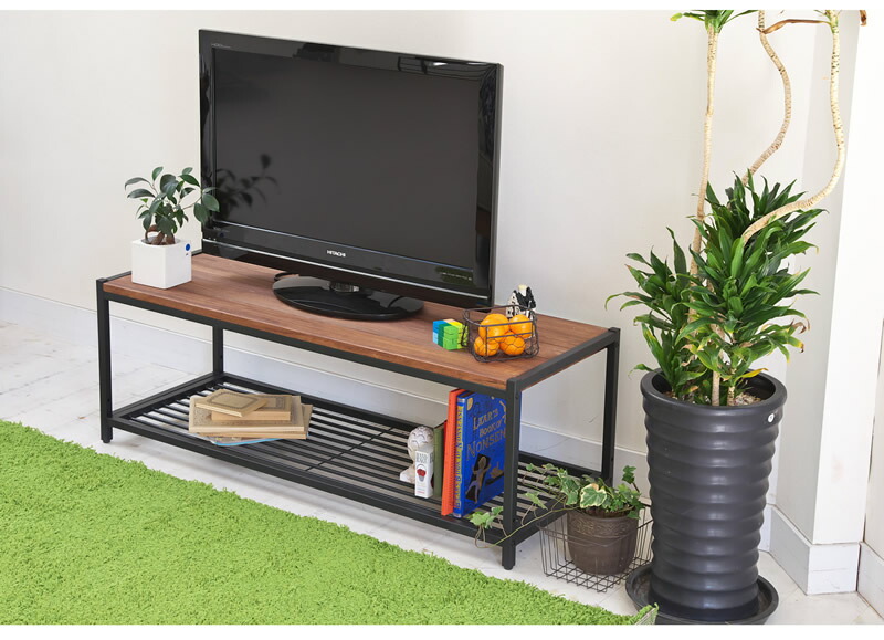 楽天市場】アイアン*ウッド テレビラック 幅113cm TV台 テレビ台 机