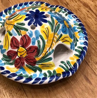 楽天市場】テント アッシュ トレイ フラワー 灰皿 花柄 陶器製