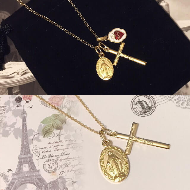 楽天市場】【18金コーティング】キリストクロス 十字架 フランス教会