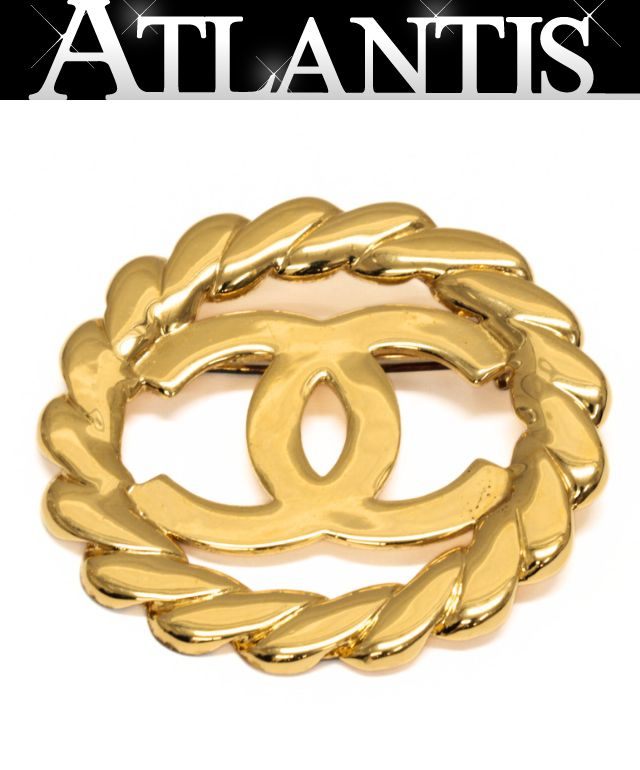 楽天市場】シャネル ゴールド ヴィンテージ ココマーク ブローチの通販