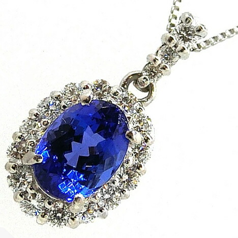 楽天市場】タンザナイト ネックレス PT900 プラチナ ダイヤモンド