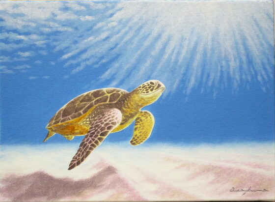 筧本生 油彩『あくび』 1978年 フランスP60号 筧本生 油彩『あくび