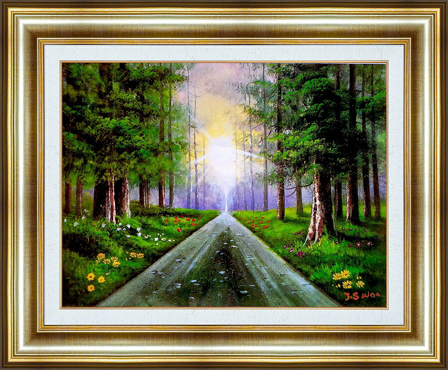 油絵 菅家令子 絵 絵画 インテリア 額付(銀) F4-091316 花 ゆり 油絵