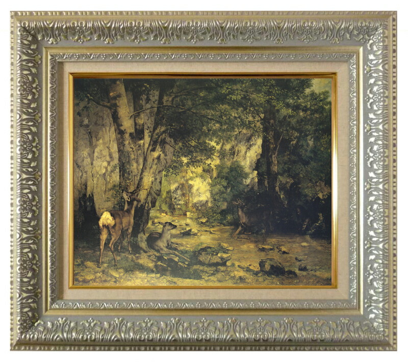 楽天市場】絵画 名画 複製画 額縁付(MJ108N-G) ギュスターヴ・クールベ