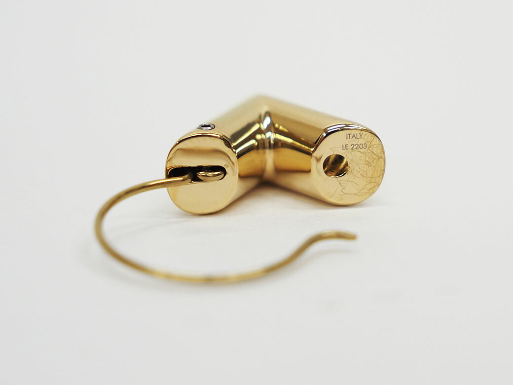 9DM22 ルイヴィトン フープピアス 良い M91088 ゴールド エセンシャルV