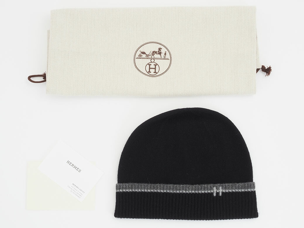 楽天市場】エルメス HERMES ニットキャップ 《ジェイコブ》 ブラック