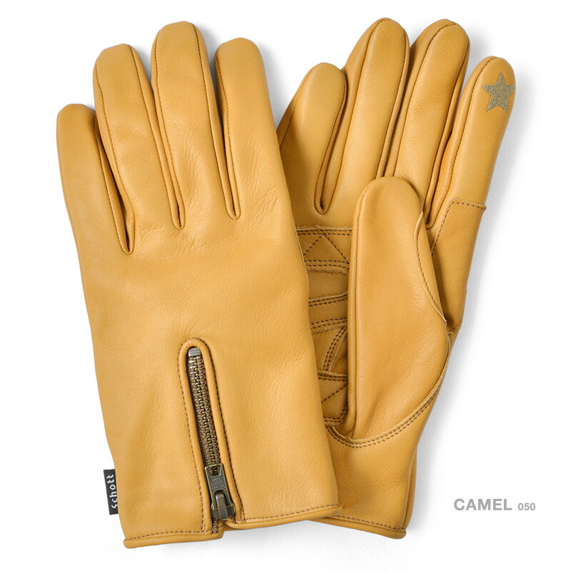 楽天市場】Schott ショット 3109075 ZIP LEATHER GLOVE ジップ レザー