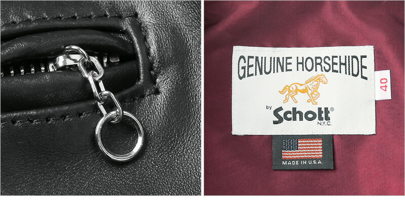 ショット レザージャケット クラシック ゴートレザー ボーダー柄