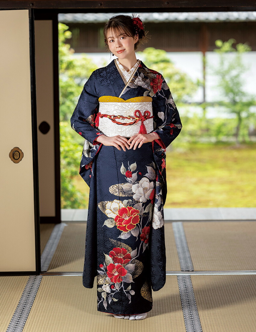 楽天市場】振袖 販売 単品 成人式 紺 古典 正絹 新品 振袖ブランド