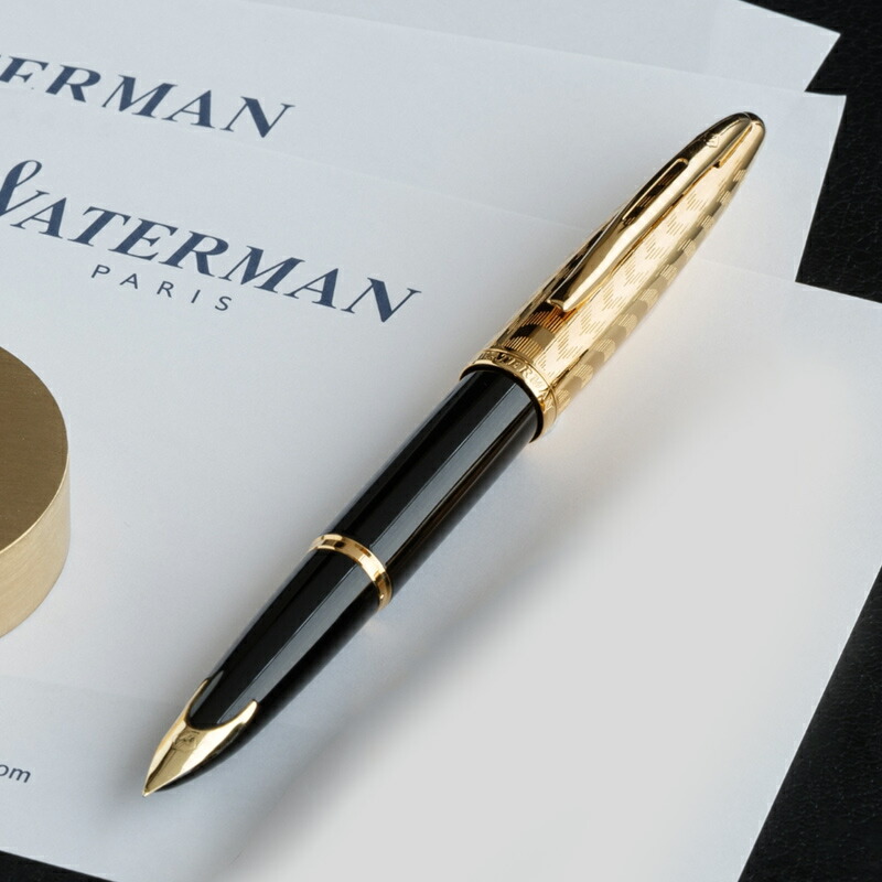 WATERMAN 万年筆 ボールペンセット 黒金フジテレビ 新品)WATERMAN