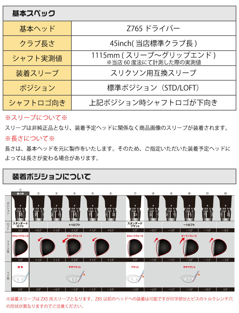 スリクソン 用互換 スリーブ付きシャフト CRAZY クレイジー LEV レヴ