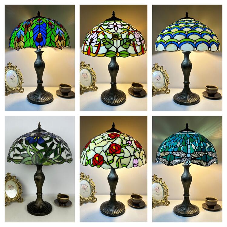 楽天市場】40*56CM 花柄 6タイプ展開 ステンドグラスランプ スタンド