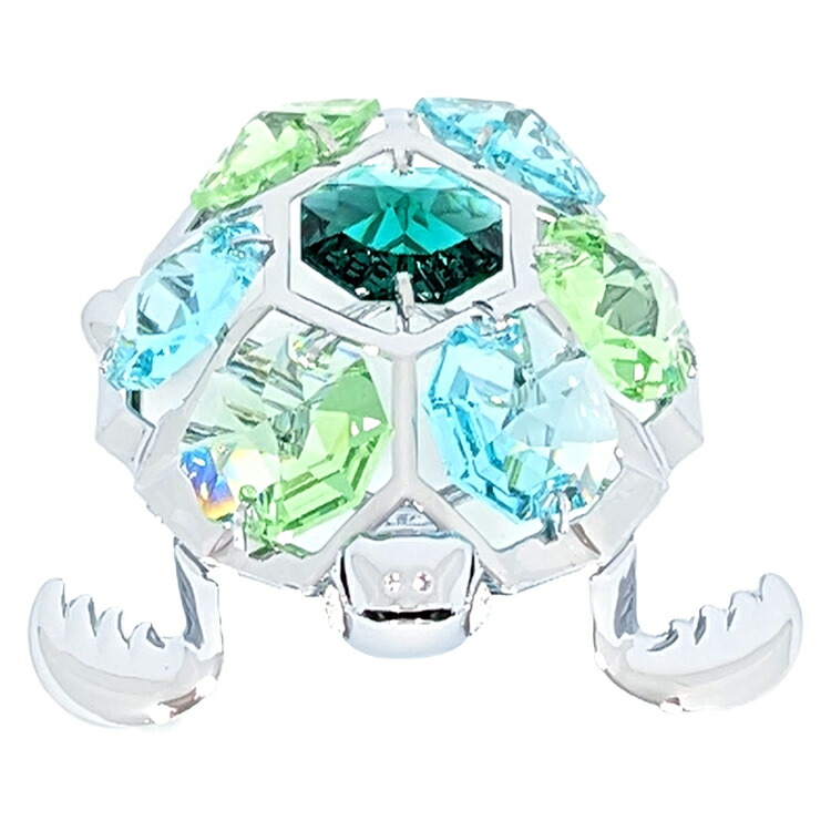 亀4匹 時代 からくり 可動式 亀 置物 「郁明」在銘 縁起物 カメ 親子