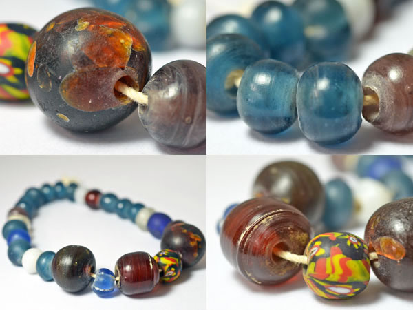 楽天市場】【1308】江戸後期〜明治のとんぼ玉短い一連（大玉3個含む）4