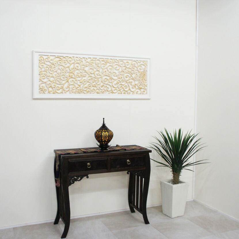 楽天市場】【送料無料！】バリ雑貨・アジアン木製レリーフ・ツタ模様