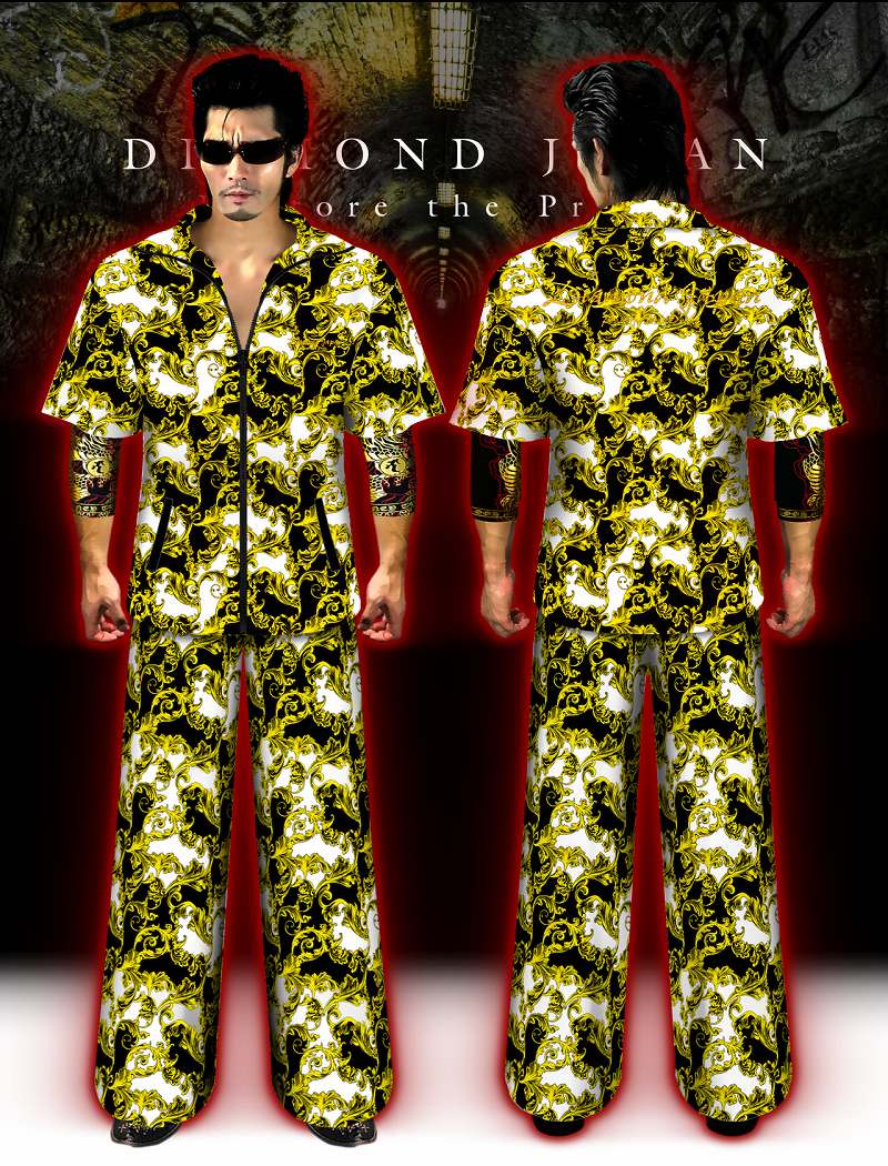 楽天市場】刺繍入り バロック総柄 花柄 半袖 セットアップ ジャージ 白