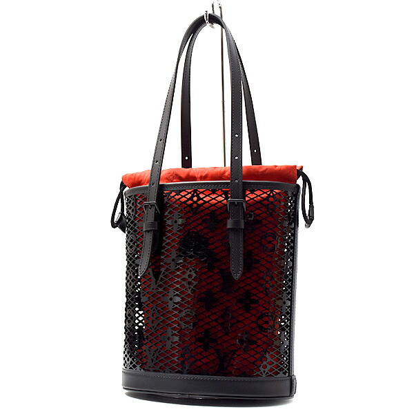 エピレザー バケットバッグ 黒と赤 Louis Vuitton エピレザー バケット