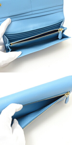 楽天市場】プラダ PRADA サフィアーノレザー 二つ折り長財布 ライト