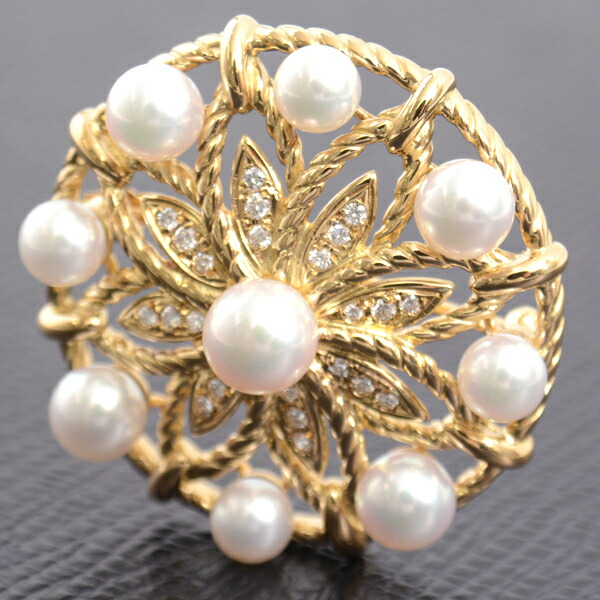 楽天市場】ミキモト ブローチ レディース パール ダイヤモンド