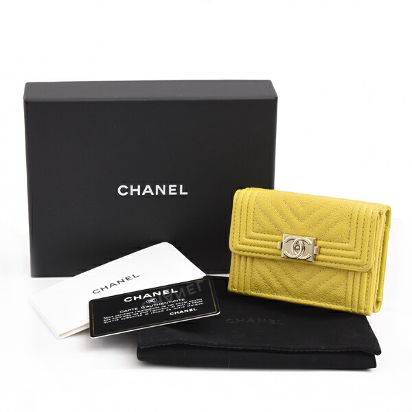 楽天市場】シャネル 財布 レディース ボーイシャネル 三つ折り ミニ