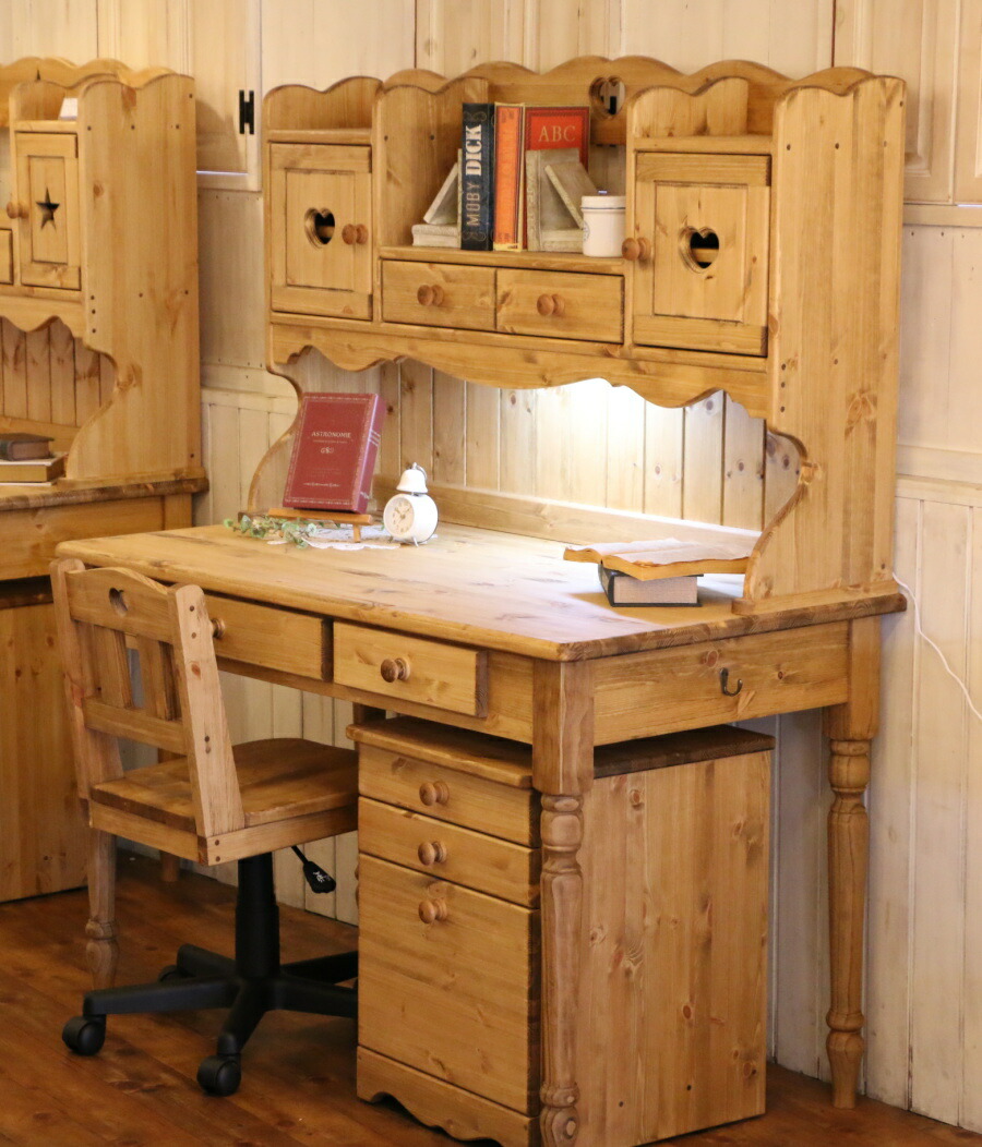 楽天市場】学習机 カントリー デスク フルセット 照明インバーター付き