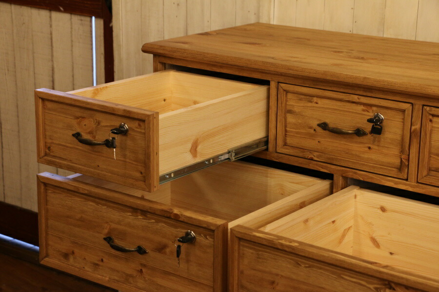 楽天市場】5チェスト クラシック キャビネット 鍵付き W1100 オーダー