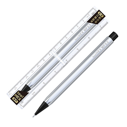 楽天市場】IWI ツールヘックス シャープペンシル スペースシルバー 0.5