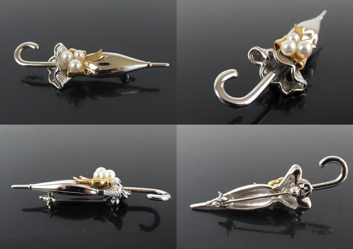 ☆イヴ・サンローラン ブローチ ゴールド パール 元箱あり YSL 【公式