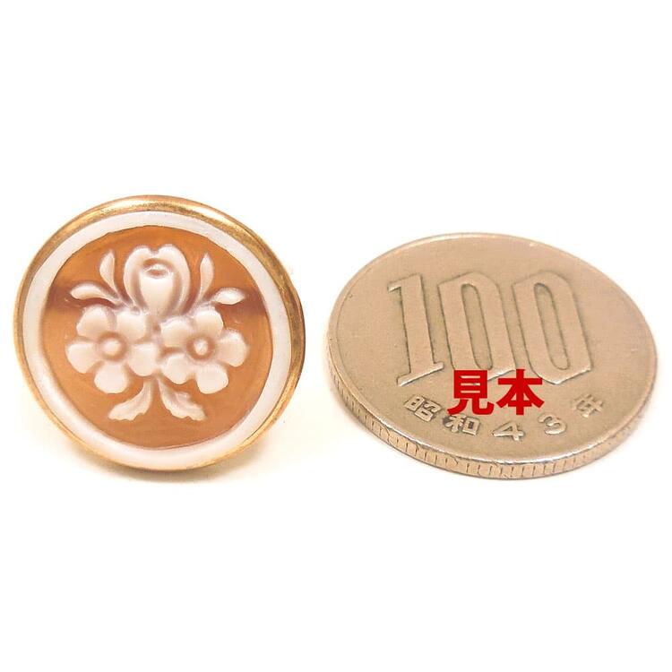 楽天市場】ブローチ カメオ 花 シルバー925 18金メッキ : entiere