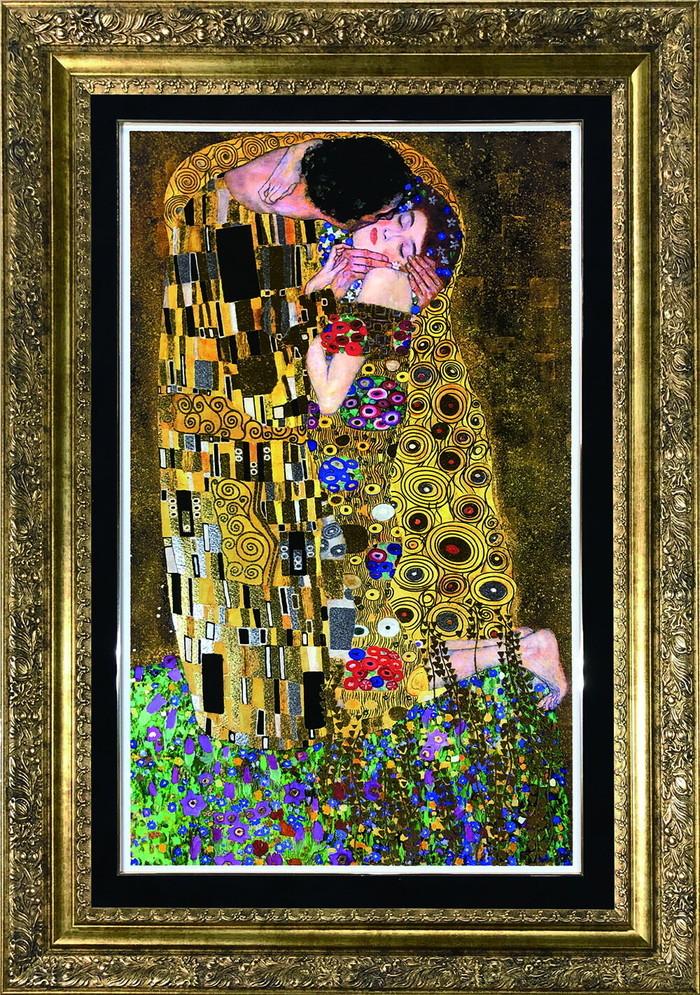 楽天市場】グスタフ クリムト Gustav Klimt The Kiss 575x818x30mm GGK