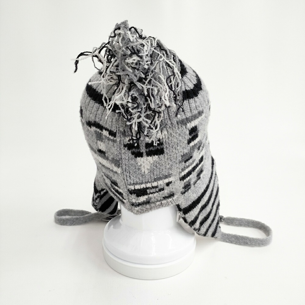 正規品 Vivienne Westwood 耳あて付きニット帽 ブルーグレー 正規品