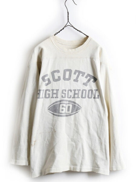 楽天市場】50's 60's ビンテージ ☆ 染み込み プリント フットボール T