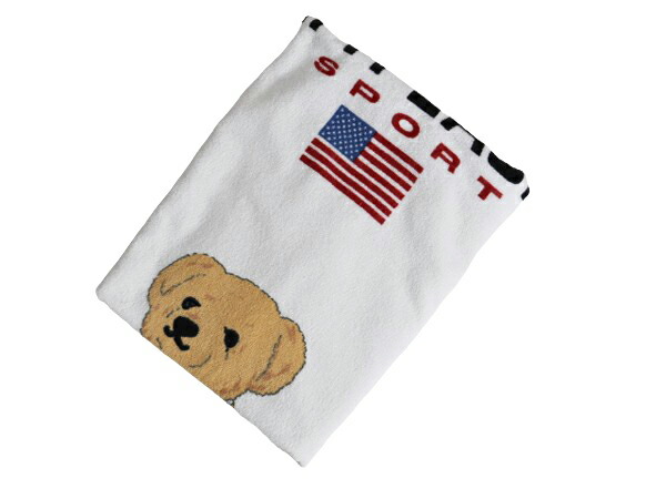 デッドストック USA製 90s ポロスポーツ ポロベアー バスタオル RARE