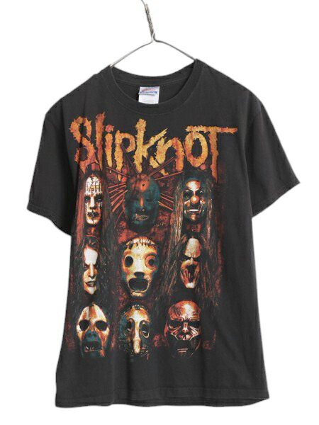 スリップノット ヘビメタ Tシャツ Slipknot スリップノット 古着 黒 M